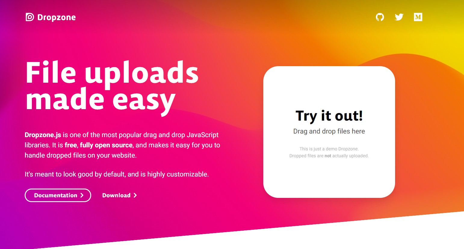 Dropzone - Free JavaScript File Upload Plugins