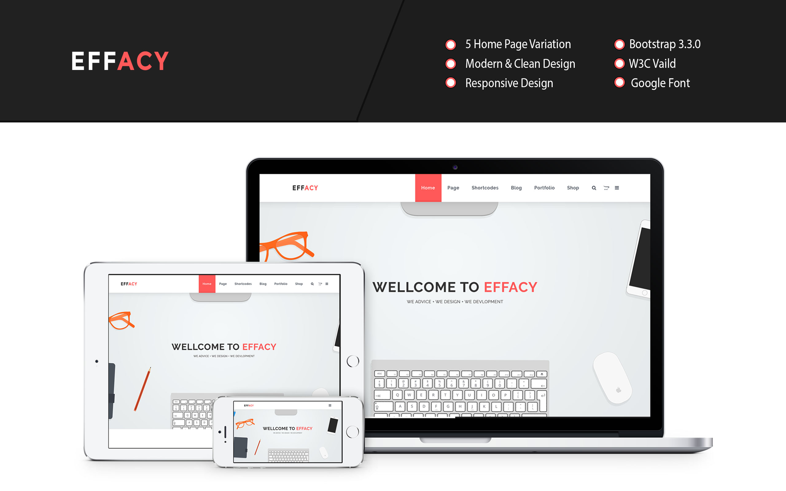 Efficacy - One Page Website Template