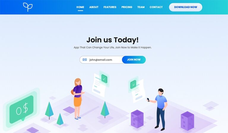 21+ Free HTML App Landing Page Templates | UIdeck