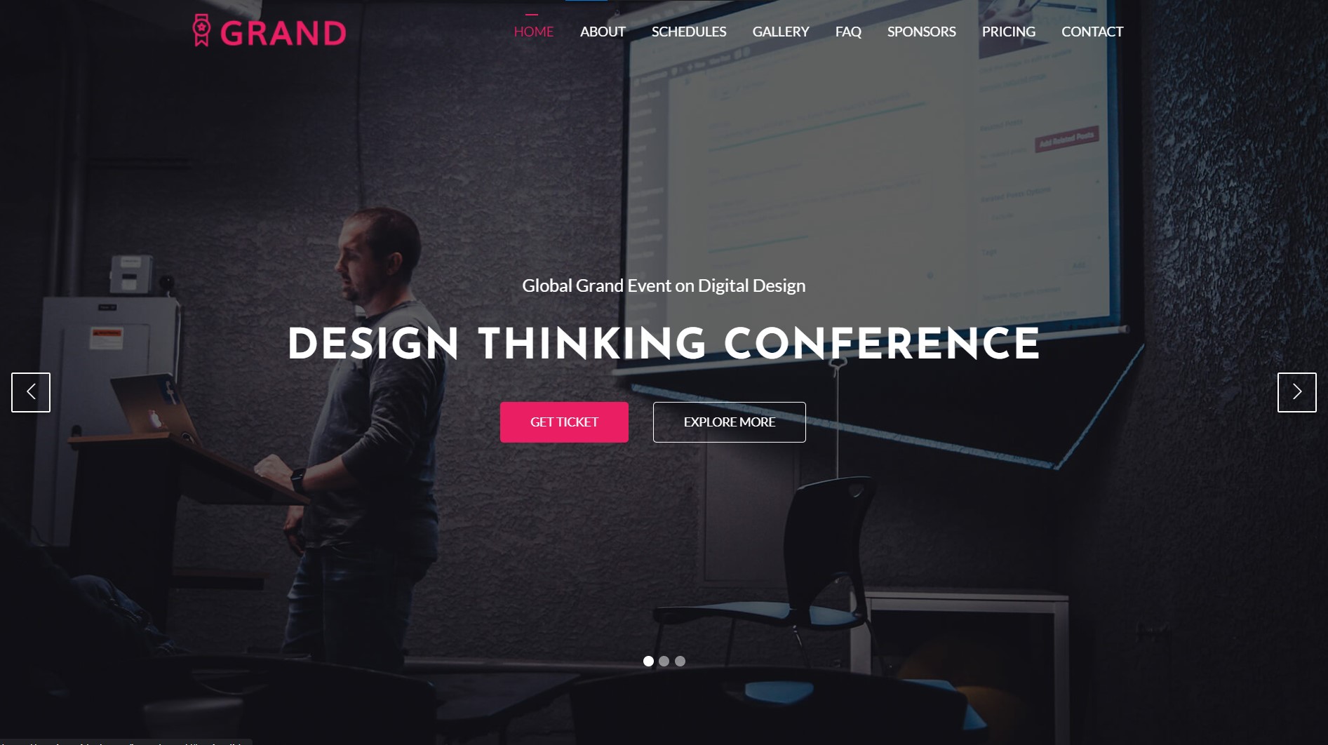 Grand – Free Event and Conference Template 