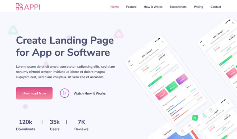21+ Free HTML App Landing Page Templates | UIdeck