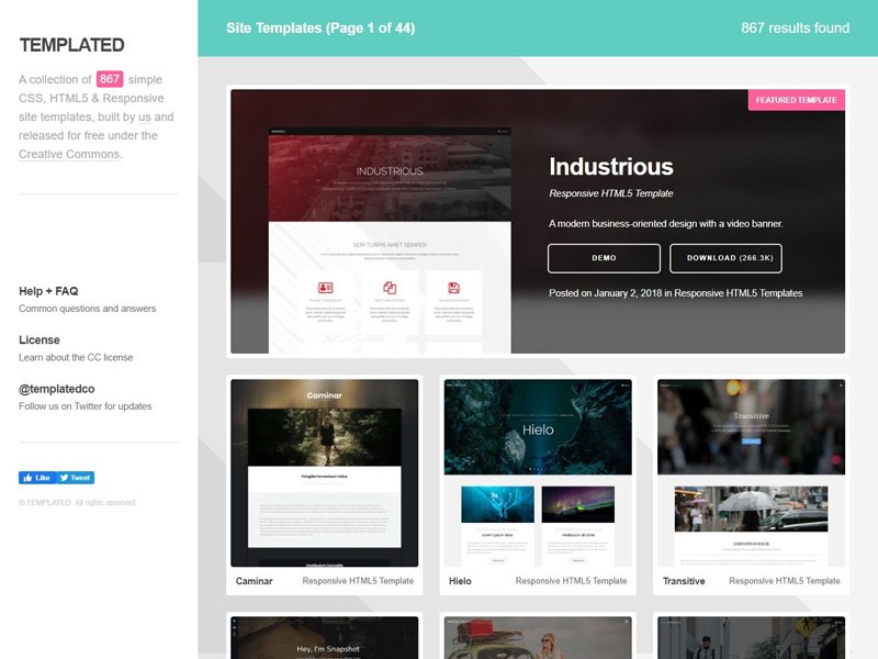 Templated - Download HTML Templates