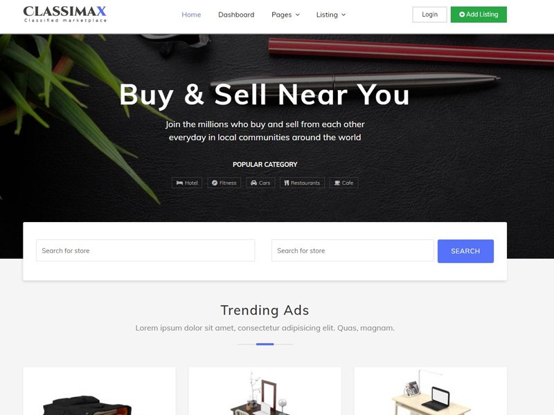 Classimax - Free Directory Website Templates