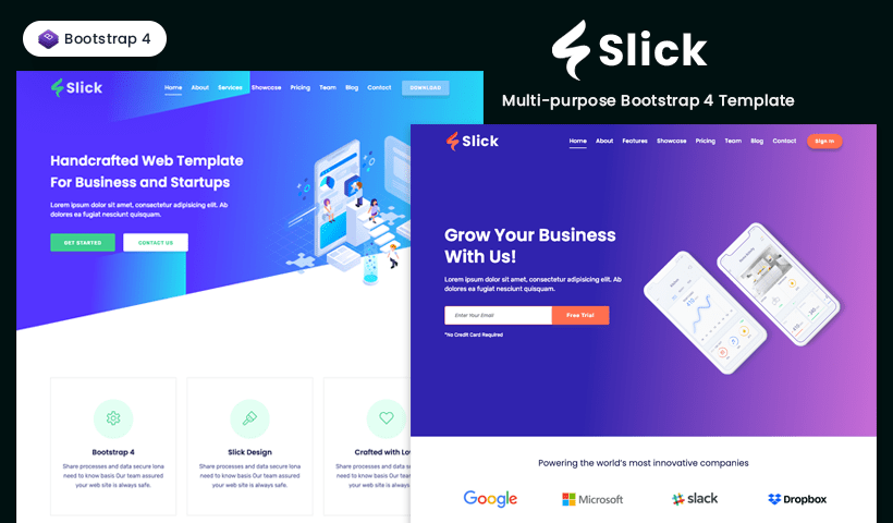 Slick - Multipurpose Bootstrap Template