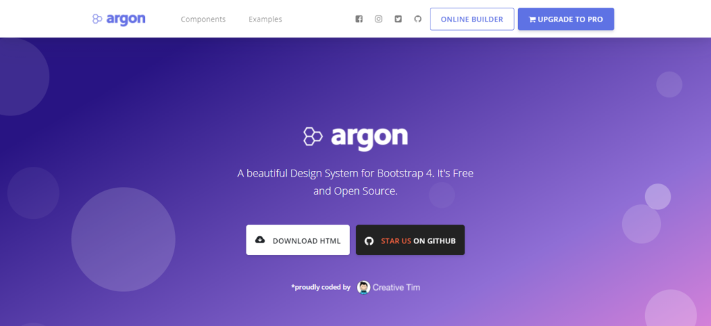 Argon - Free React Template