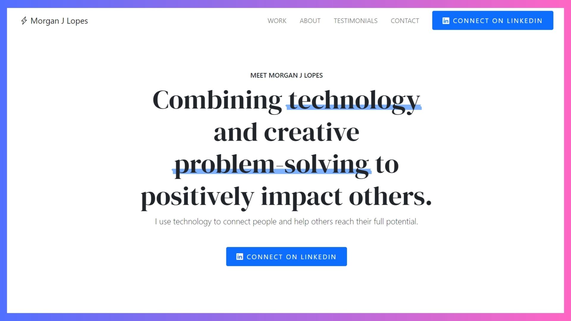 Morganjlopes - Personal Portfolio Templates