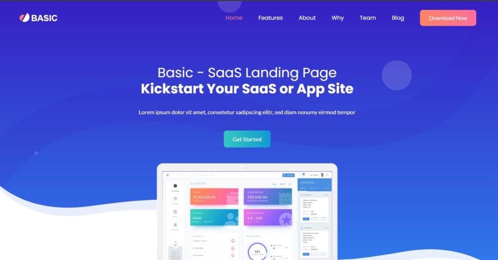 Basic- SaaS Landing Page