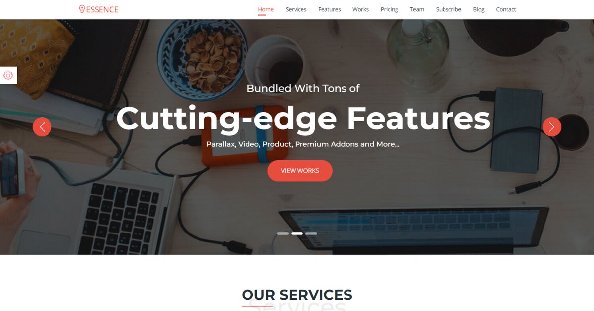 Essence - Bootstrap One-Page Landing Template