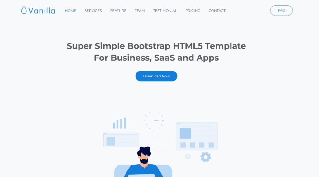 Vanilla - Free Bootstrap HTML5 Landing Page Template