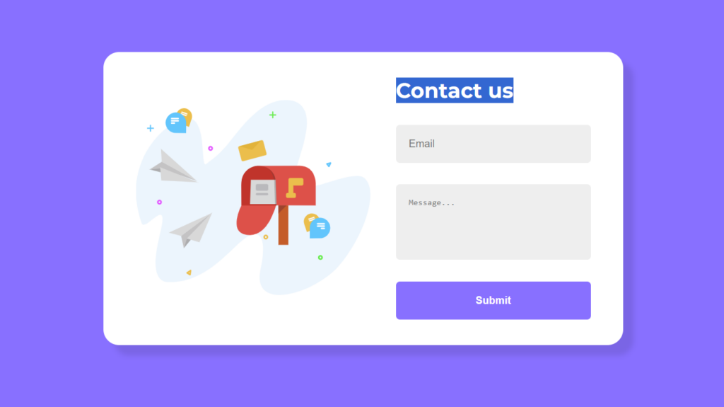 Modern HTML Contact Us Form