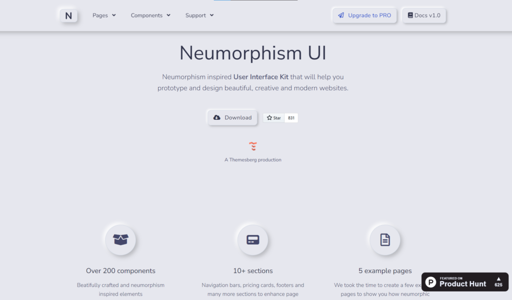 Neumorphism UI - Free Bootstrap UI Kit