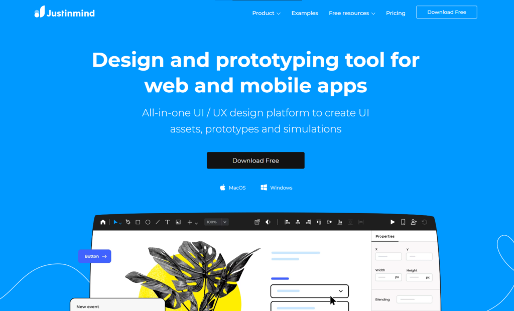 Justinmind - Free Design and prototyping tool