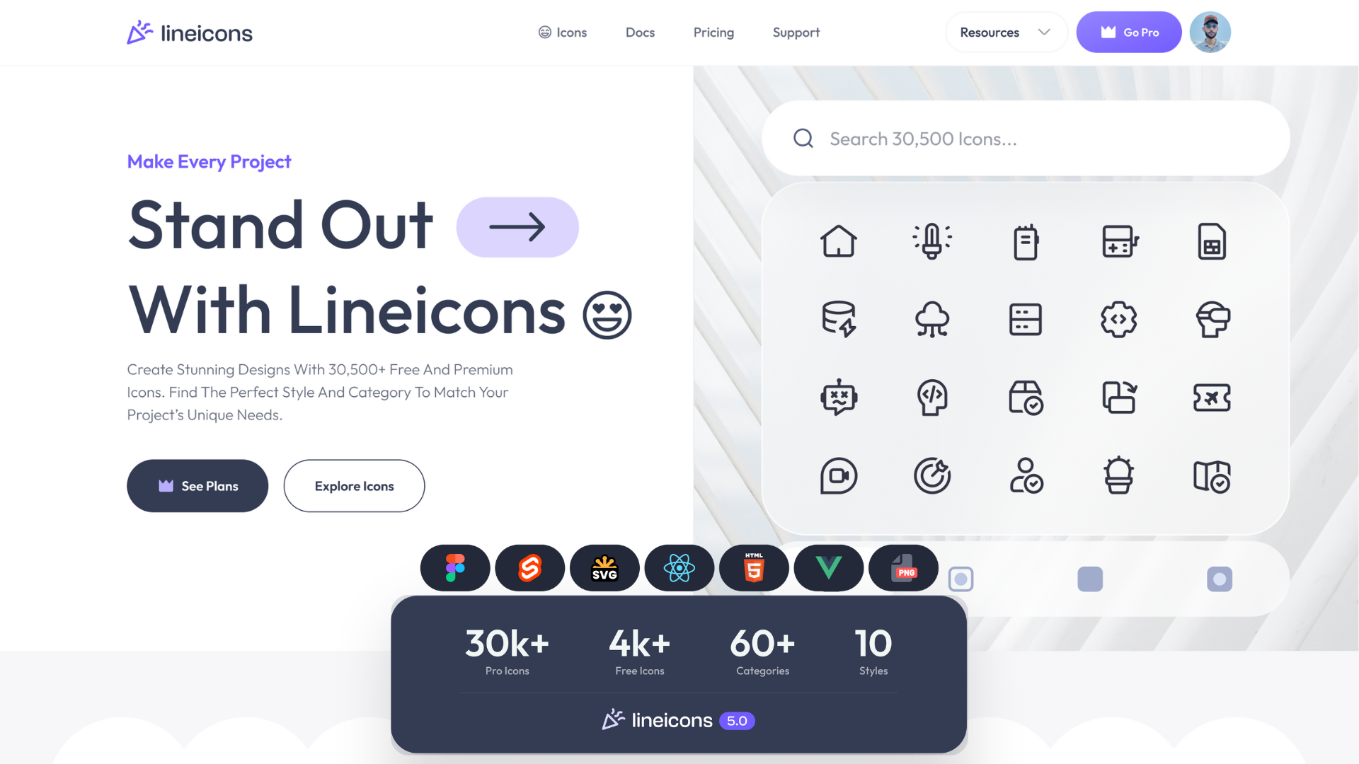 Lineicons - Free Fontawesome alternative