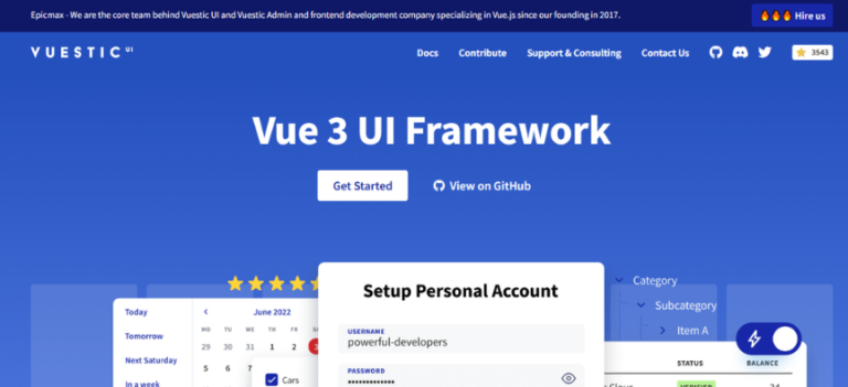 12+ Best Vue UI Component Libraries for 2025 | UIdeck