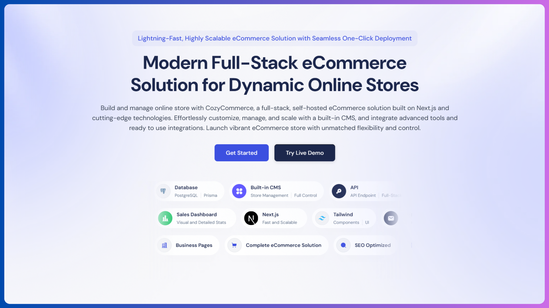 CozyCommerce - Best Self Hosted eCommerce Solutions