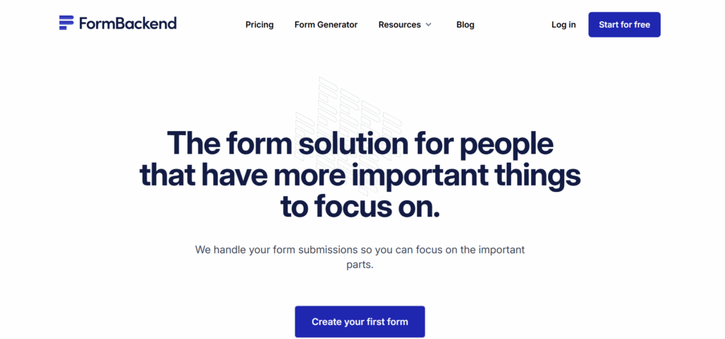 formbackend jotform alternatives