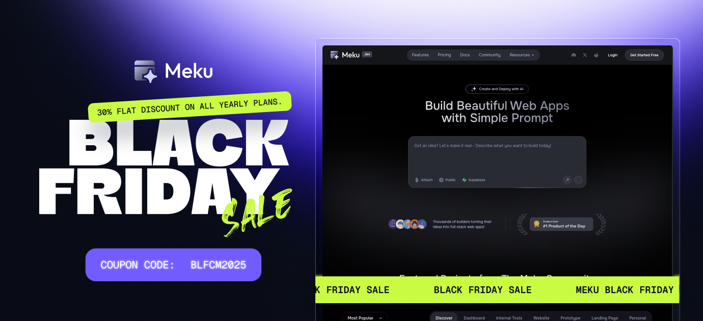 Meku - AI Web App & Site Builder