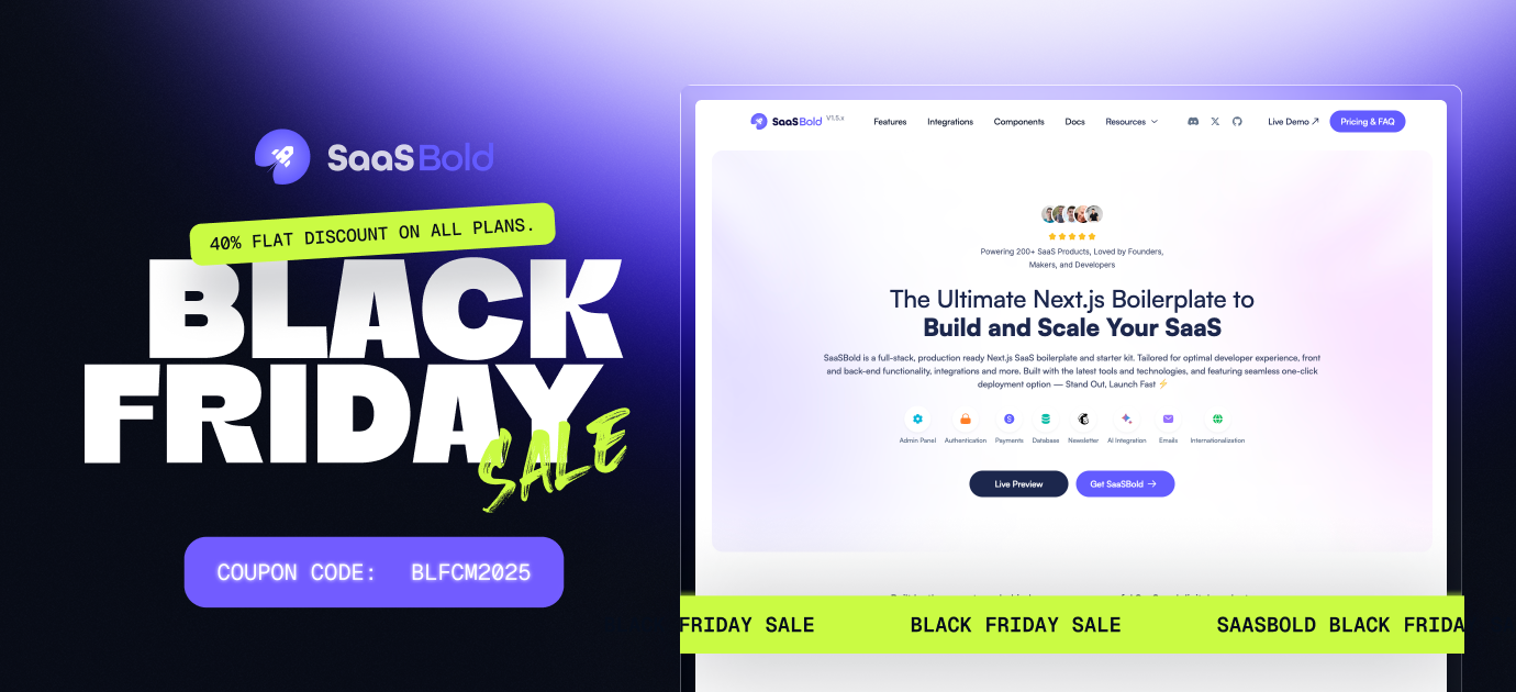 SaaSBold - Next.js Black Friday Deals