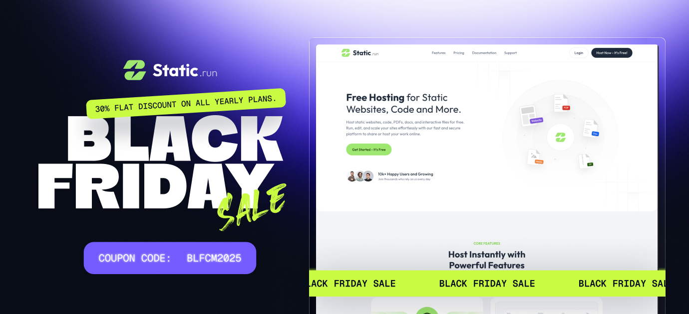 Static.run - Static Website Hosting Platform
