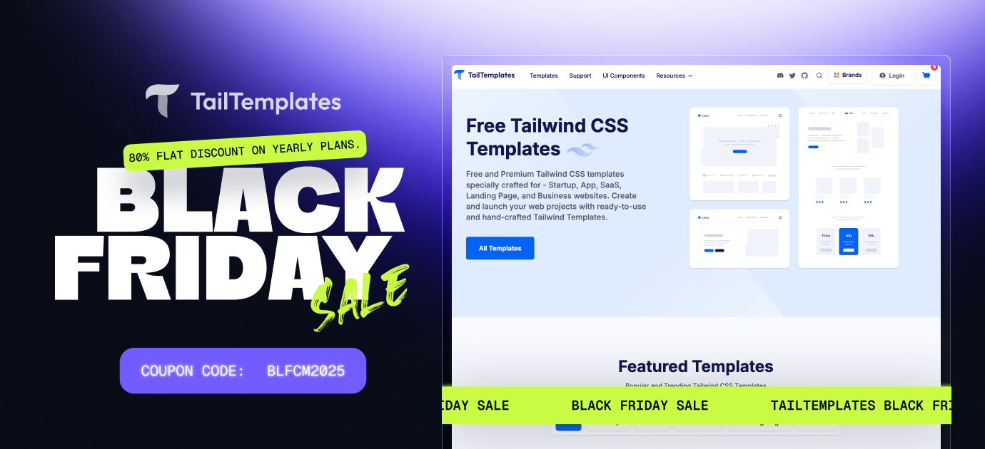 Tailwind CSS Template Black Friday Deals
